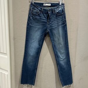 BKE Women's Dark Blue mid rise payton Jeans